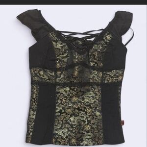 Elegant Black and Gold Women's Top